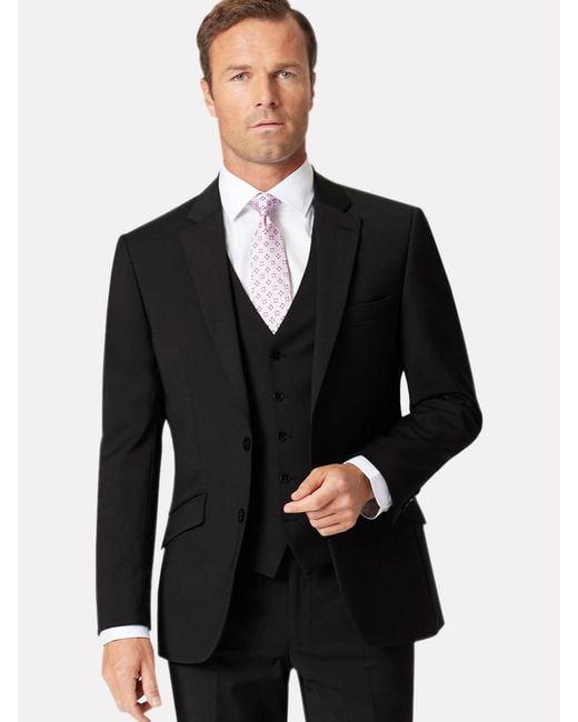 Brook Taverner Black Suit Jacket for men