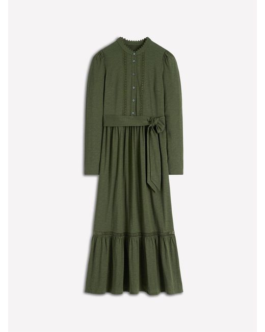 Boden Green Edwina Jersey Shirt Dress