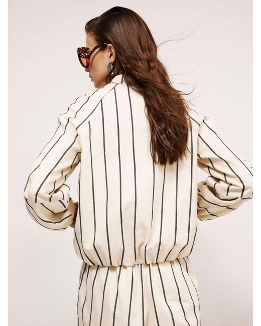 River Island Red Striped Bomber Jacket