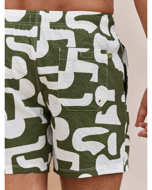 Next Metallic Seersucker Swim Shorts for men