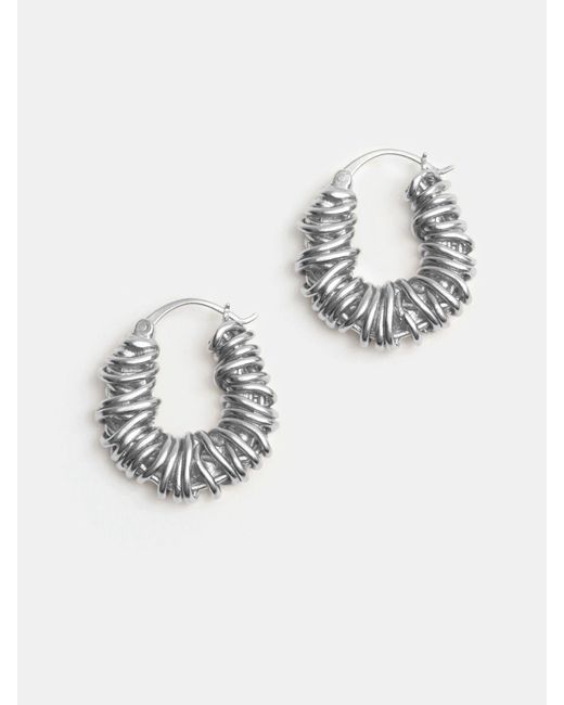 Hush White Tilly Hoop Earrings