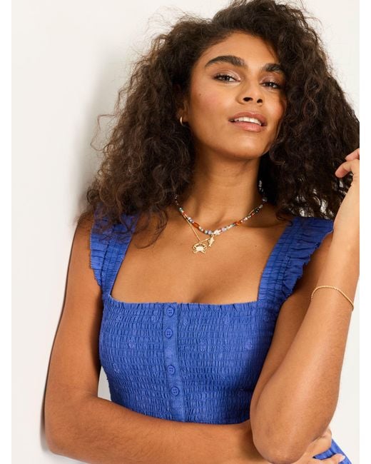 FatFace Blue Fatface Eva Regular Midi Dress