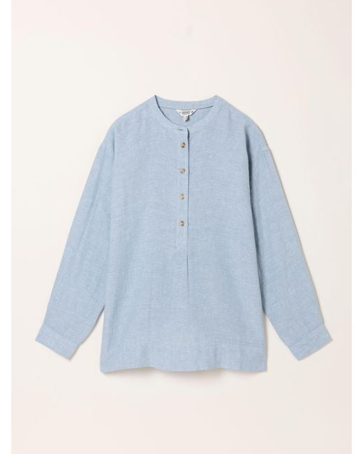 FatFace Blue Fatface Julia Petite Linen Popover