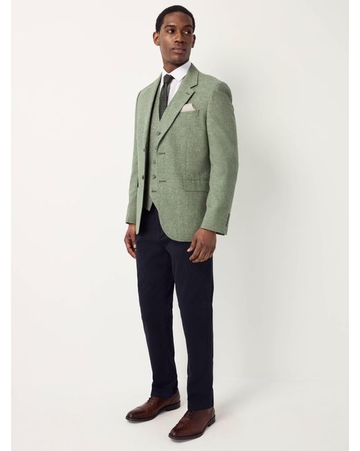 Next Linen Blend Texture Suit Jacket48 Lang (Long) (Uk 38 L) in Green für Herren