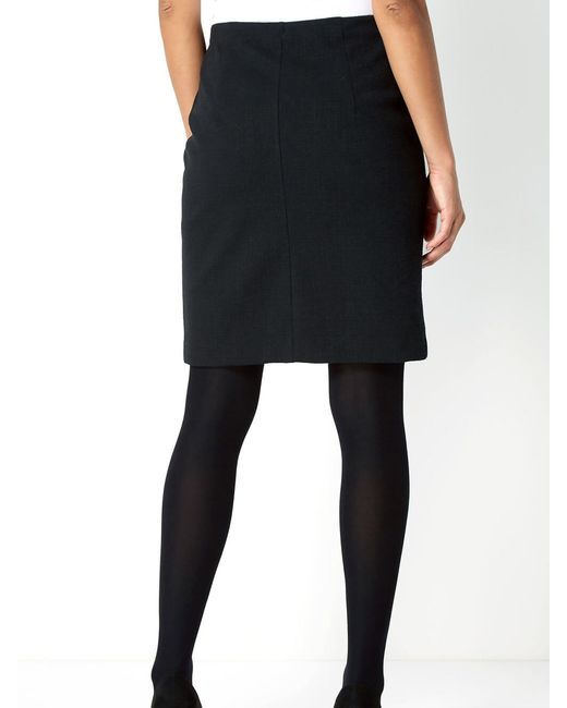 Roman Black Short Textured Jersey Skirt