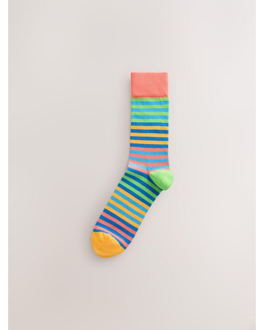 Next Blue Pattern Socks 8 Pack for men