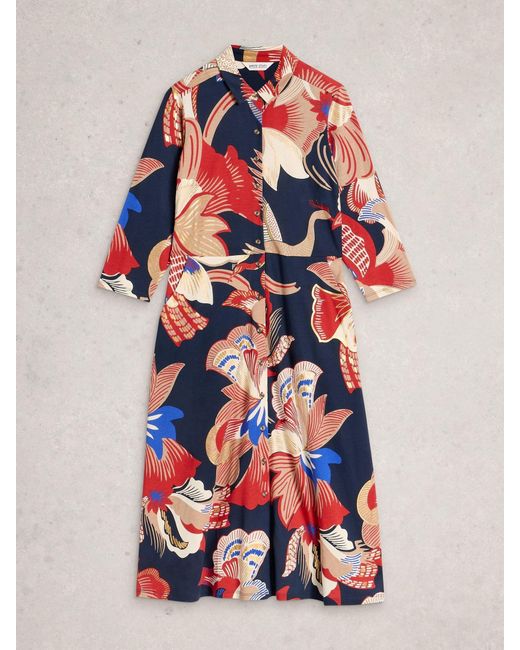 White Stuff White Rua Jersey Shirt Dress