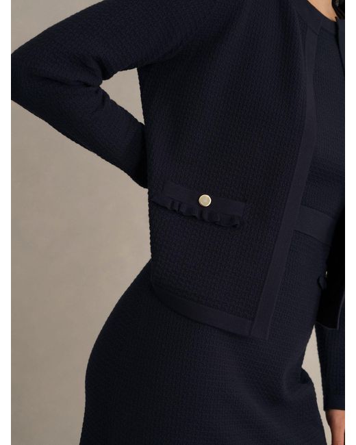 Hobbs Blue Petra Knitted Jacket
