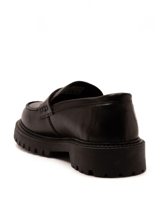 OFF THE HOOK Black Bowie Leather Elevated Loafers for men