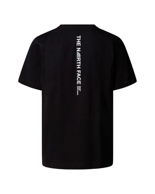 The North Face Black Vertical Back Print T-Shirt for men