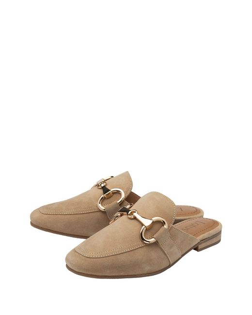 Lotus Brown Flat Mules Shoes