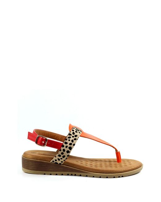 Lunar Orange Gina Sandalen Mit Zehensteg