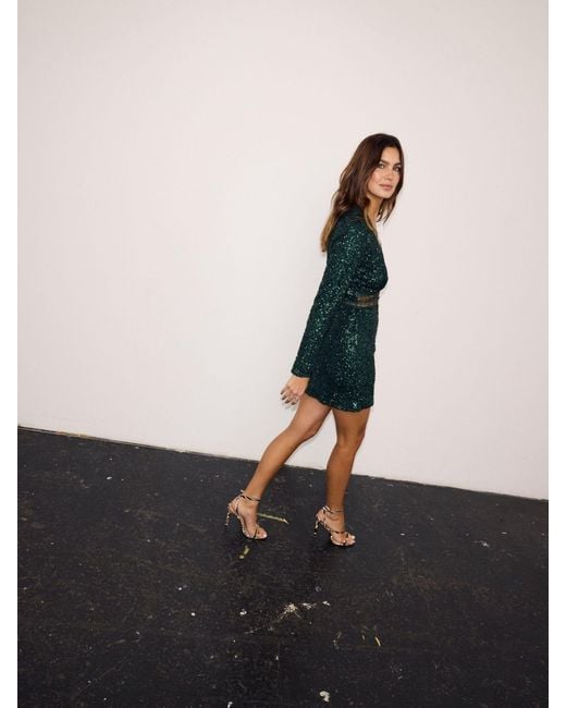 Never Fully Dressed Sequin Mini Mimi Dress in Green | Lyst Never Fully Dressed Sequin Mini Mimi Dress in Green | Lyst