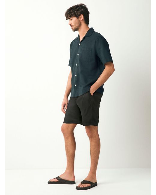 Next Black Elasticated Waist Pleat Chino Shorts for men
