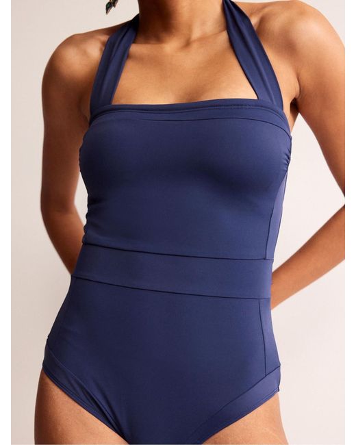 Boden Blue Santorini Badeanzug Mit Neckholdereu 46 Regular (Uk 18 R)
