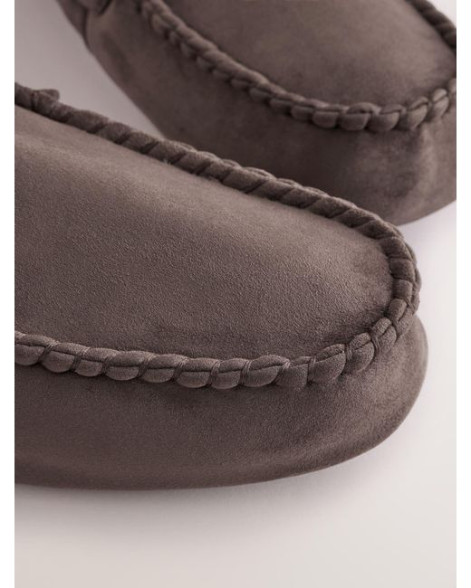 Next Brown Moccasin Slippers for men