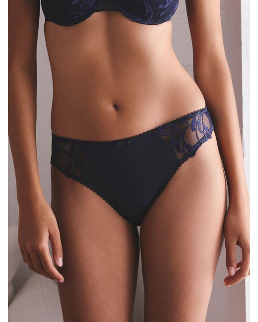 Next Blue Embroidered Knickers 2 Pack