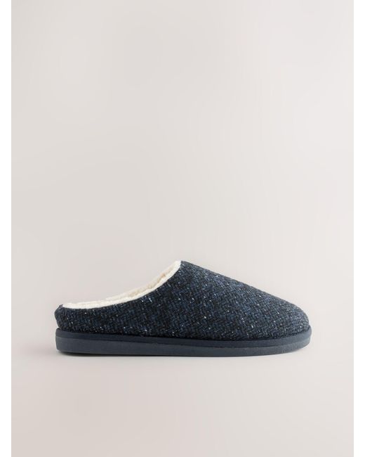 Next Blue Patterned Slippers for men
