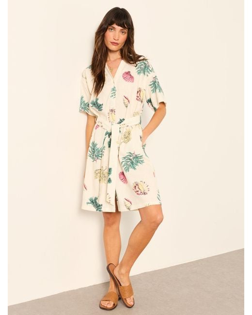 FatFace Natural Fatface Cleo Petite Shirt Dress