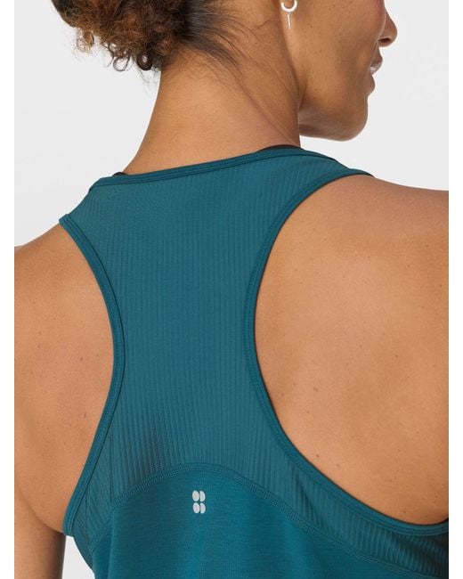 Sweaty Betty Blue Breathe Easy Mesh Run Vest