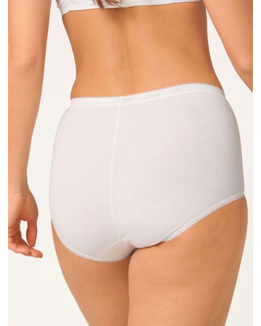 Sloggi White Basic+ Maxi Knickers 6 Pack