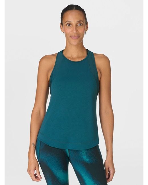 Sweaty Betty Blue Breathe Easy Mesh Run Vest