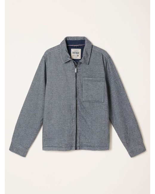 FatFace Gray Fatface Zip Through Overshirt for men