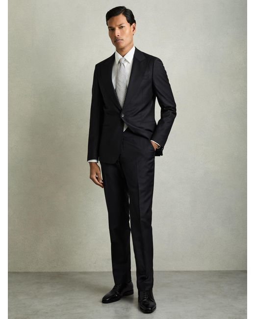 Reiss Blue Oscar - Navy Wool-blend Suit Trousers, 36w X 31l (uk 36 R) for men