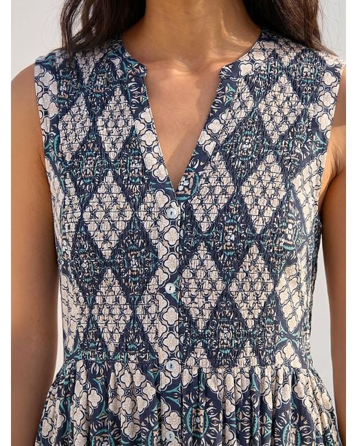 Roman Blue Button Down Dress