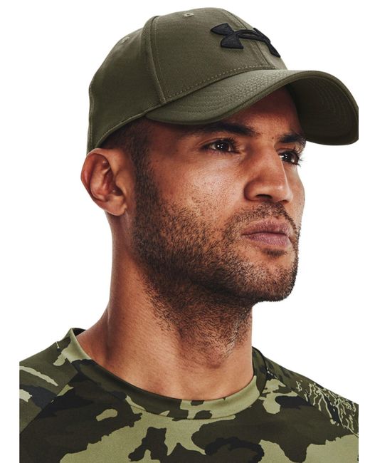 Under Armour Green Blitzing Low Stretch Fit Cap Marine Od for men
