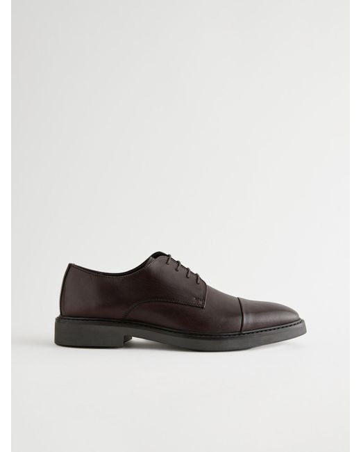 Next Brown Leather Toe Cap Shoes for men