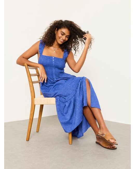 FatFace Blue Fatface Eva Regular Midi Dress