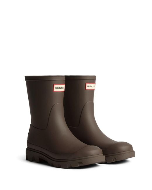 Hunter Brown Downpour Short Boots for men