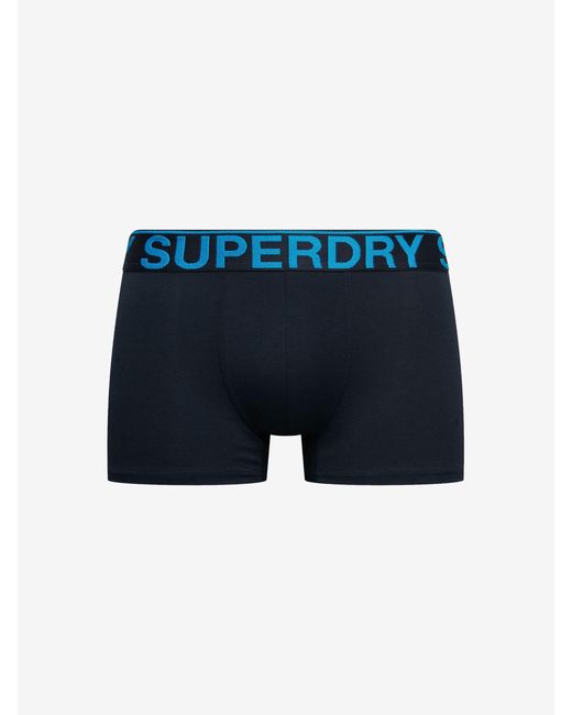 Superdry Blue Trunks 3 Pack for men