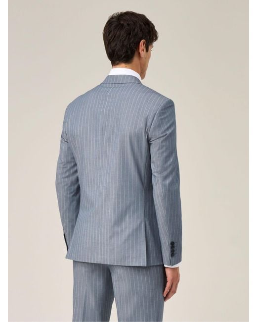 Skopes Blue Levins Double Breasted Suit Jacket for men