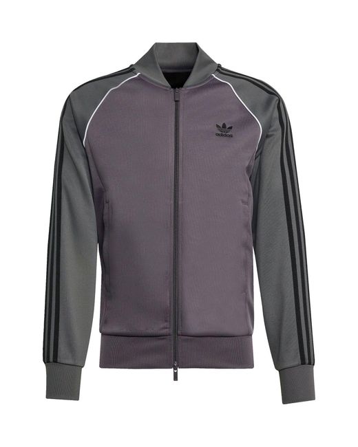 Adidas Originals Gray Adicolor Classics Sst Track Jacket for men