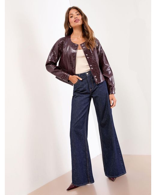 Lipsy Blue Collarless Jacket