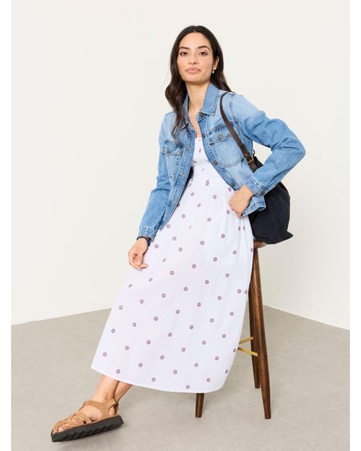 FatFace White Fatface Emmy Regular Midi Dress