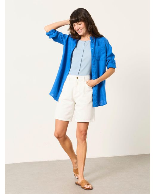 FatFace White Fatface Isabelle Bermuda Denim Shorts