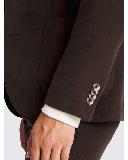 Moss Bros Brown Brushed Cord Jacket for men