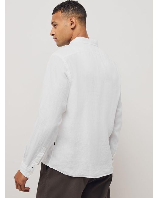 Boss Regular Fit Liam 100% Linen Shirtextra-Groß in White für Herren