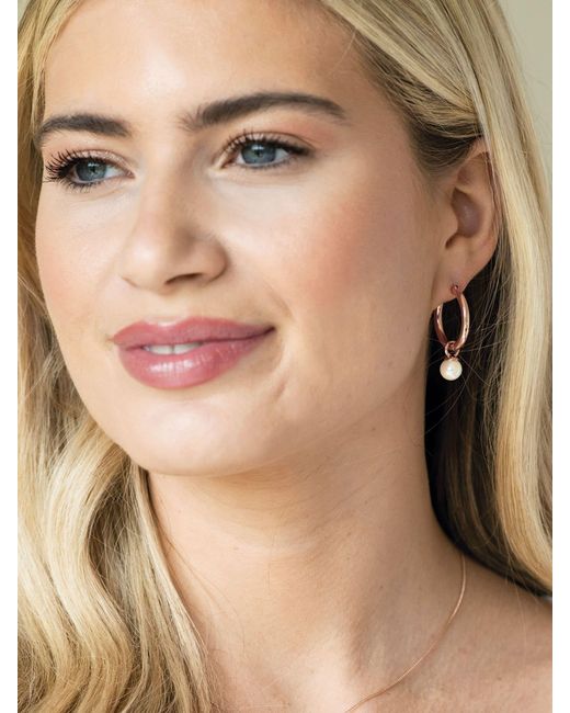Ivory & Co. White Co Newark Statement-Creolen Mit Perlen