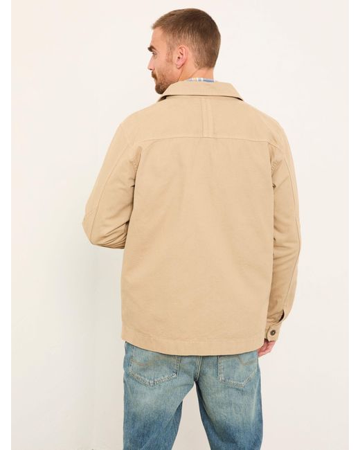 FatFace Natural Fatface Canvas Worker Jacket for men