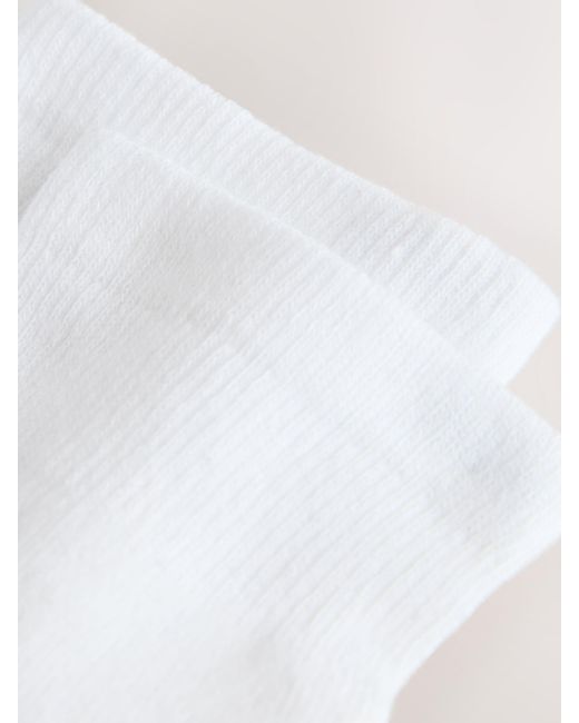 Next White Cushioned Mid Trainer Socks 10 Pack for men