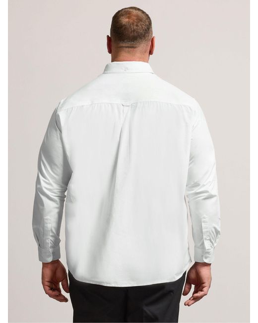 BadRhino Big & Tall White Long Sleeve Poplin Shirts 2 Pack for men