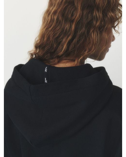 Self Black Hooded Zip Up Jacket