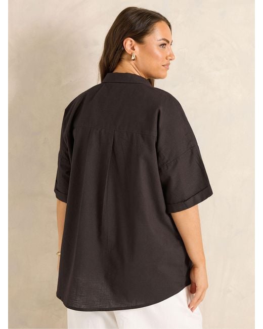 Evans Black Boxy Shirt