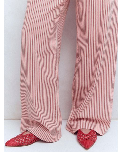 Boden Pink High Cut Flat Point Shoes