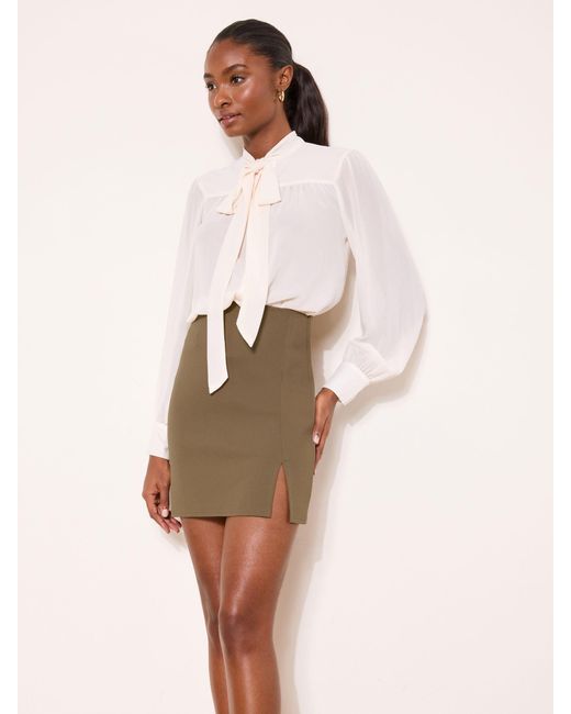 Lipsy Green Split Side Mini Skirt