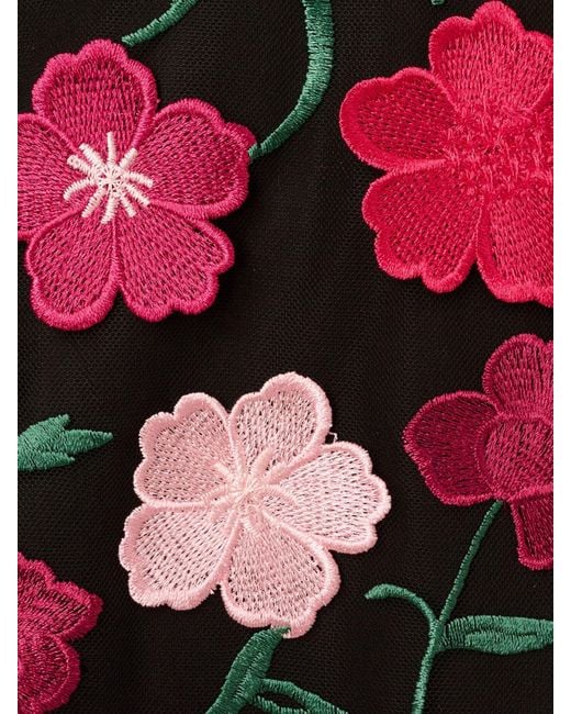 Adrianna Papell Embroidered Flounce Dress